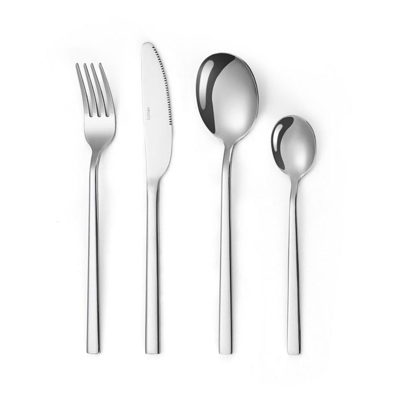 Set Cuberteria 24 Pzs Urban Acero Inoxidable Gris FTA-0