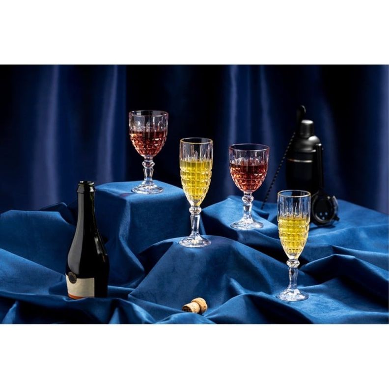 Set 6 Copas Vino 22,7cl Vintage Vidrio Transparente FTA-1