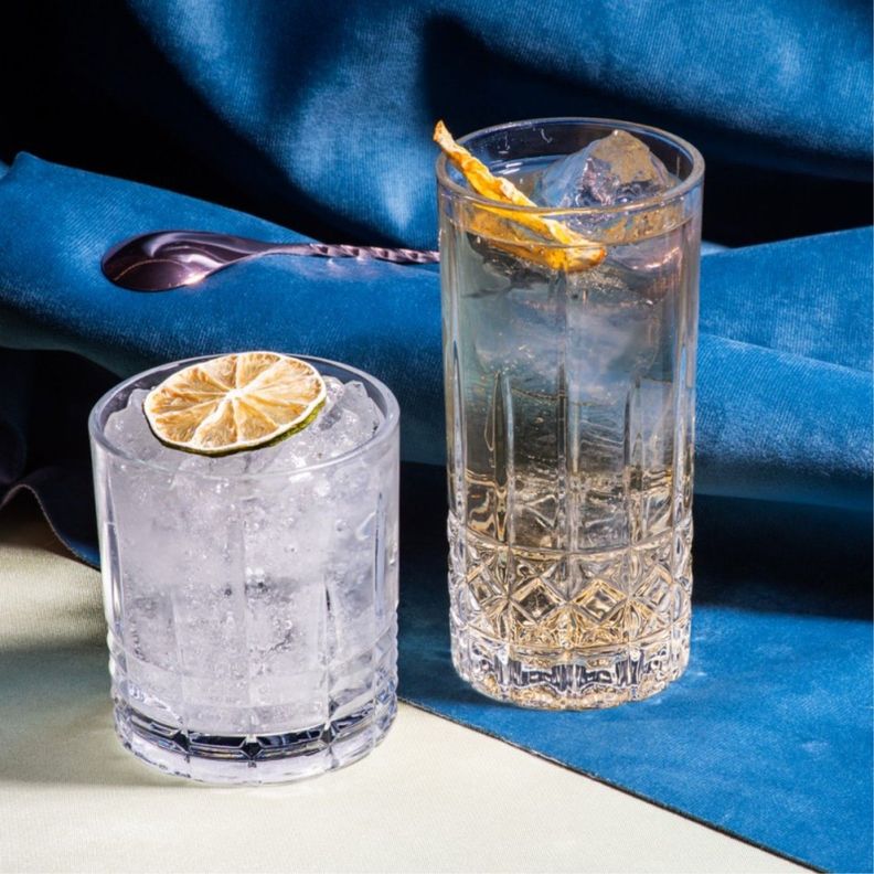 Set 6 Vasos Alto 36cl Vintage Vidrio Transparente FTA-1