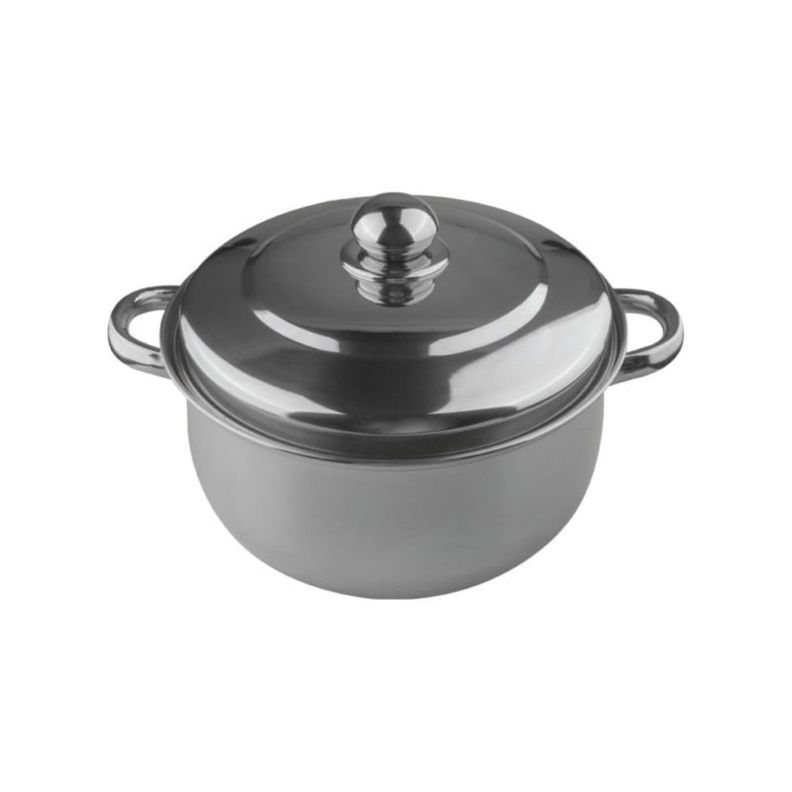 Cacerola 6,5lt 26x14cm Acero Inoxidable Gris Wolfen-2