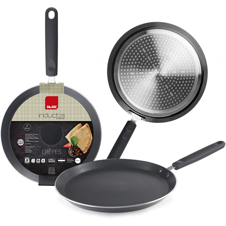 Sarten para Crepes 28cm Negro Inducta Ibili-1