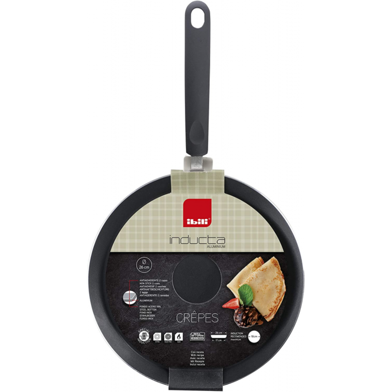 Sarten para Crepes 28cm Negro Inducta Ibili-2