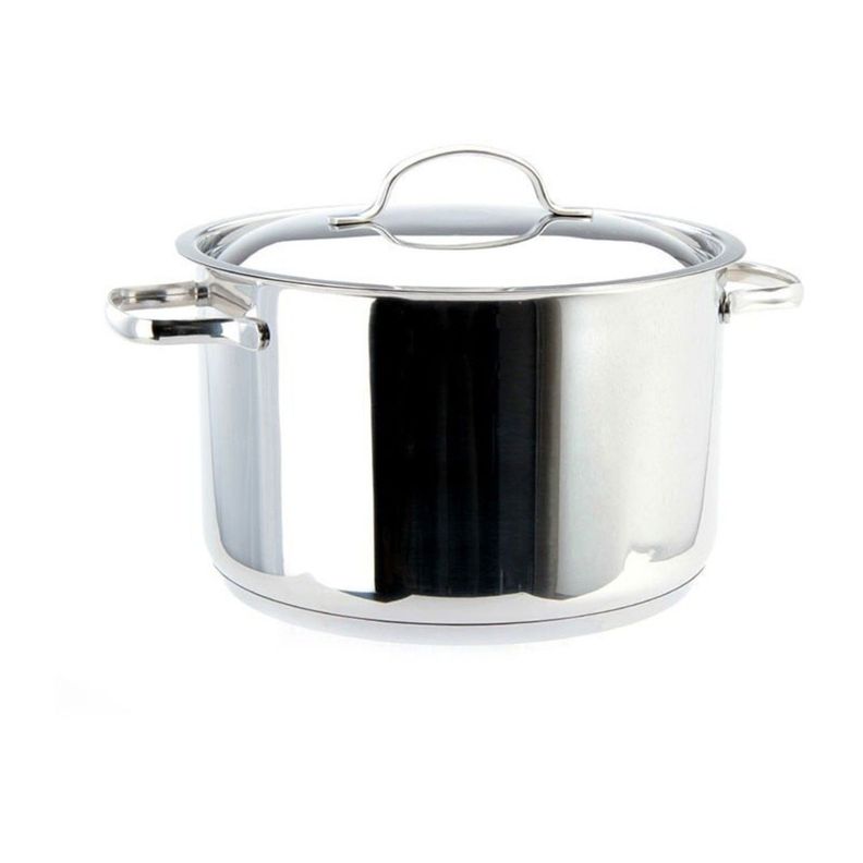 Olla Recta con Tapa 6,5lt Acero Inoxidable 24cm Basic Lacor-0