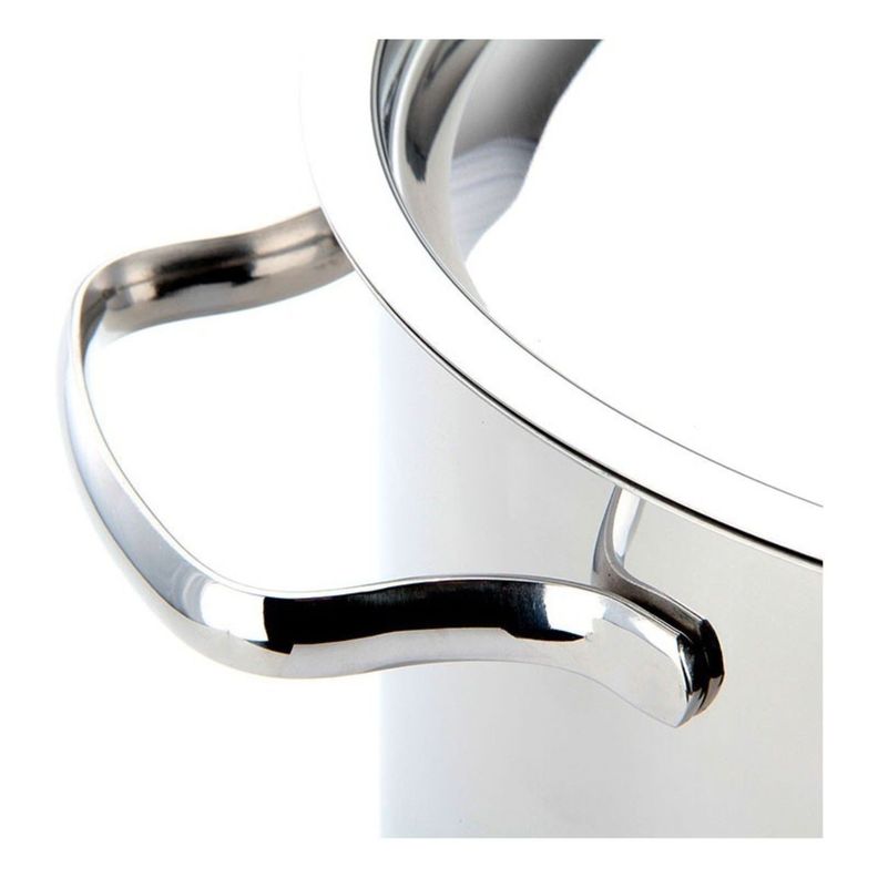 Olla Recta con Tapa 6,5lt Acero Inoxidable 24cm Basic Lacor-1