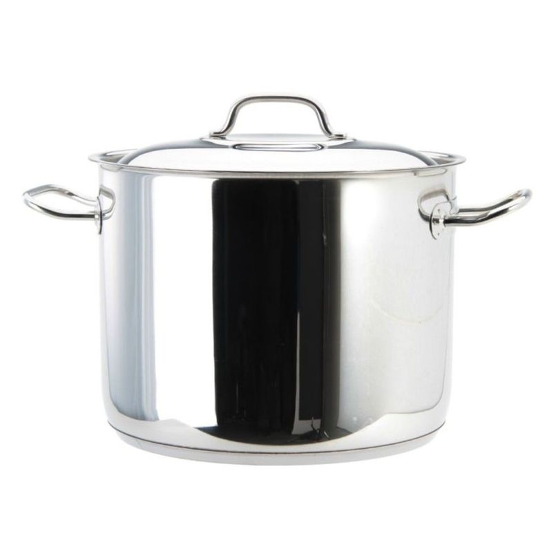 Olla con Tapa y Asas 13,5lt Acero Inoxidable 28x22cm Lacor-0