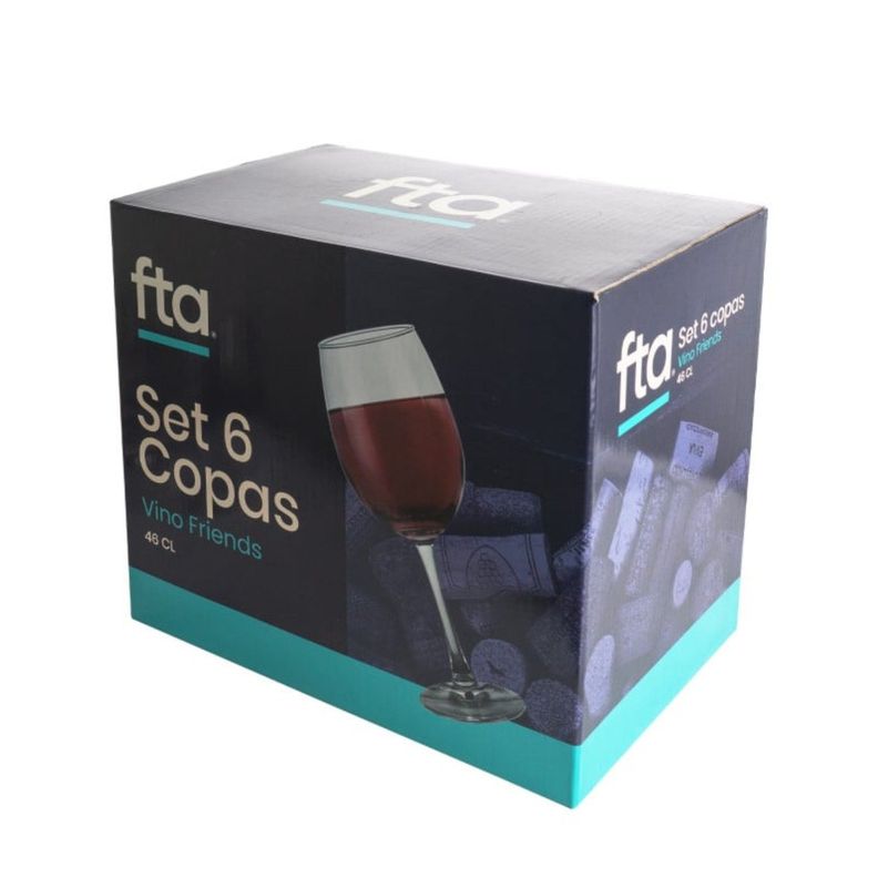 Set 6 Copas Vino 46cl Friends Vidrio Transparente FTA-1