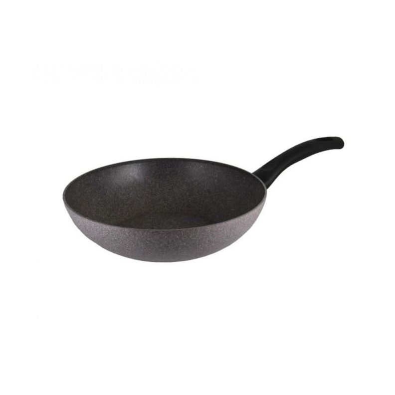 Wok con Mango 28cm Cortina Granito Gris Ballarini-0
