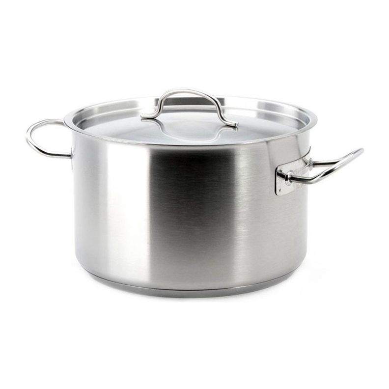 Cacerola Alta con Tapa 32lt Acero Inoxidable 40x26cm Wolfen-0