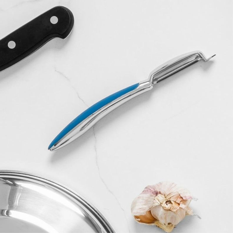 Pelador Verduras Silicona Azul FTA-1
