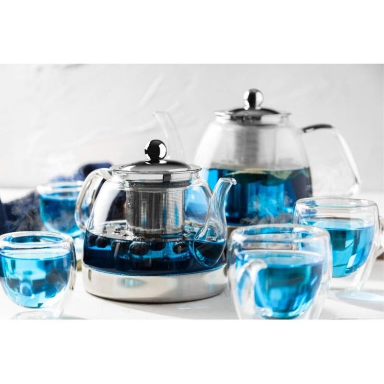 Tetera 800ml Vidrio Borosilicato Acero Lugano-2