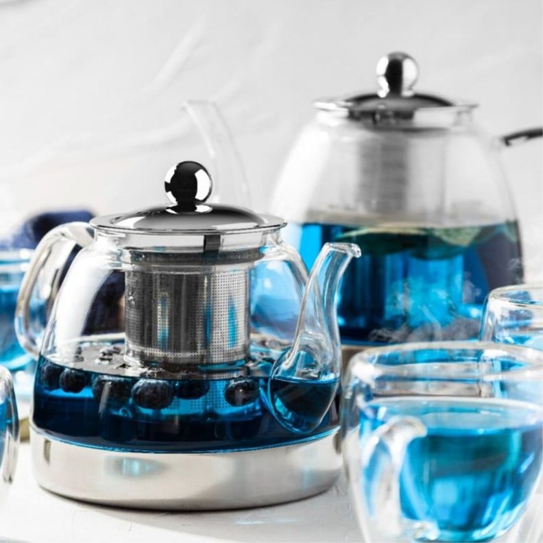 Tetera 800ml Vidrio Borosilicato Acero Lugano-4