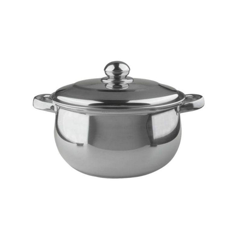 Cacerola 5,5lt Acero Inoxidable 24x13cm Gris Wolfen-0