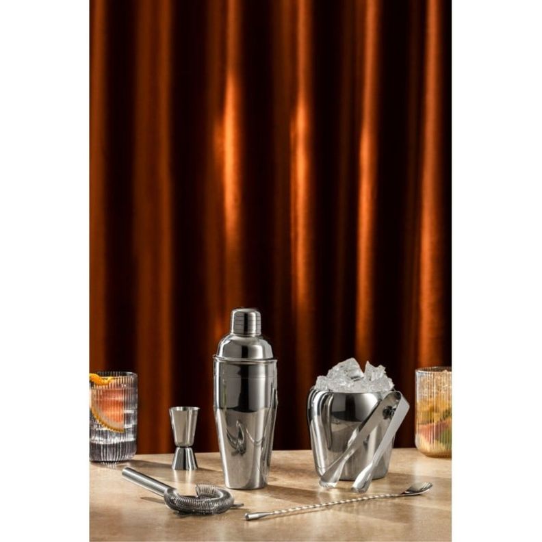 Set Bar 6pzs Acero Inoxidable Manhattan Ice Negro Lugano-2
