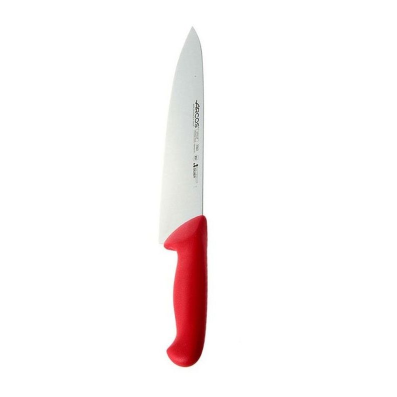 Cuchillo Medio Golpe Rojo 25cm Acero Inoxidable Arcos-0