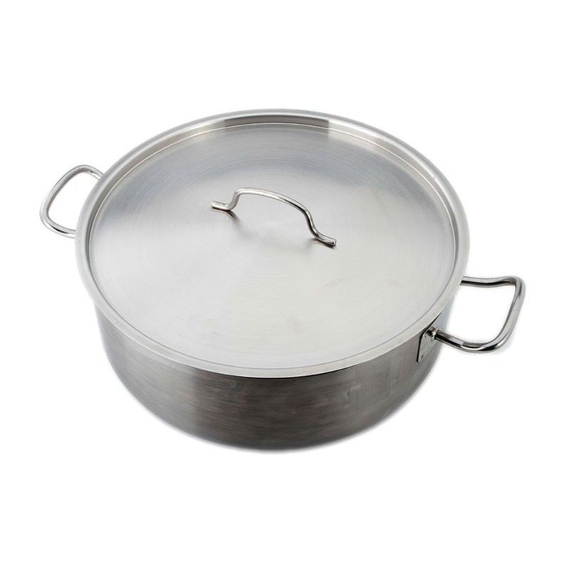 Cacerola Baja con Tapa 27lt Acero Inoxidable 45x17cm Lacor-2