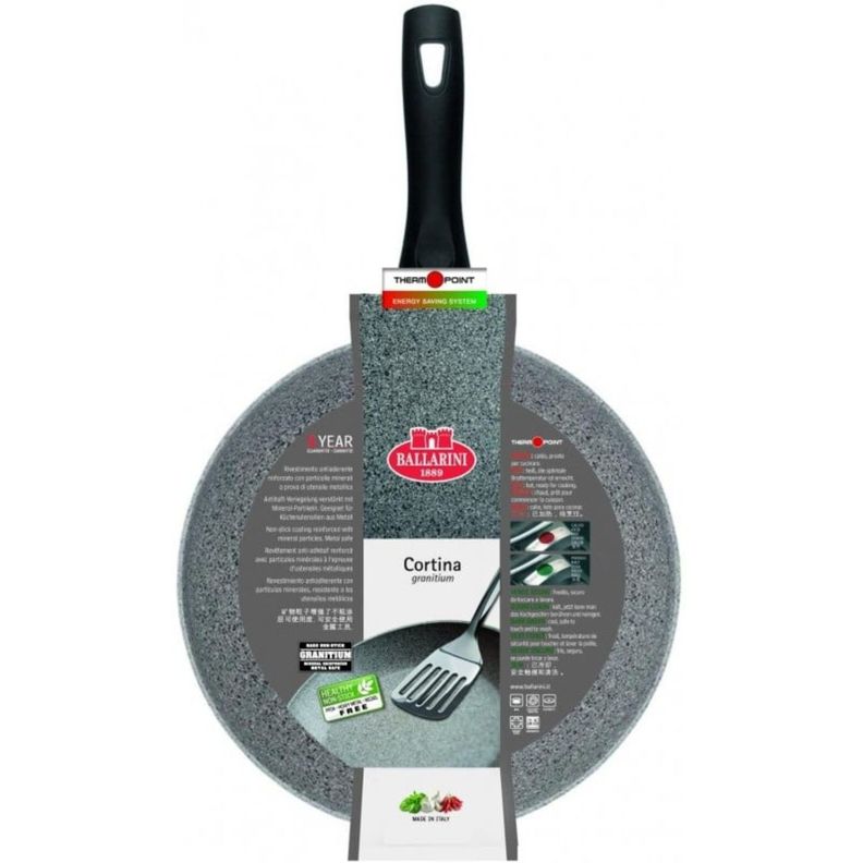 Sartén con Mango 28cm Cortina Granito Gris Ballarini-1