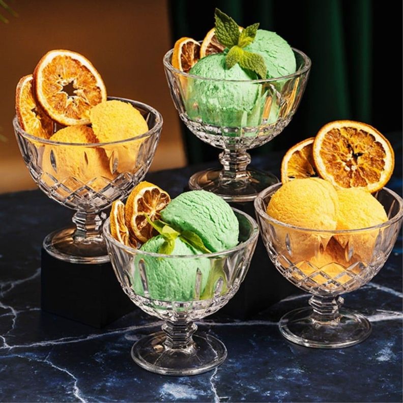 Set 6 Copas Helado 28,6cl Vintage Vidrio FTA-2