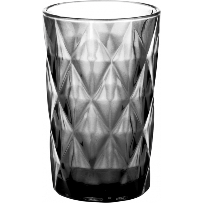 Set 4 Vasos Alto 35cl Negro Rombo Vidrio Lugano-0