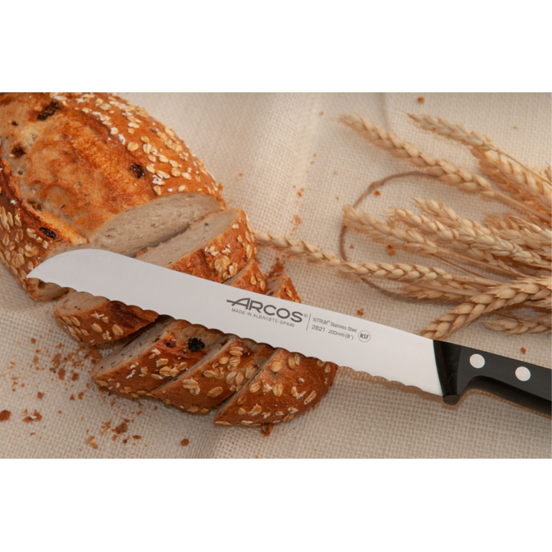 Cuchillo Sierra 20cm Universal Acero Inoxidable Negro Arcos-1