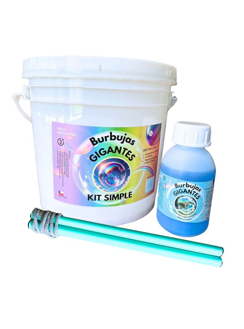 Burbujas Gigantes - Kit Simple (Rinde 2.5 Litros)-0