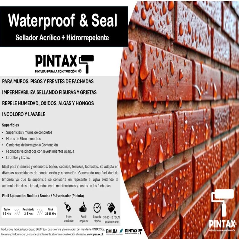 Sellante e impermeabilizante para pisos , muros y fachada -1