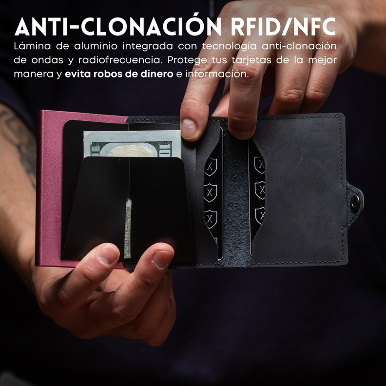 Billetera Tarjetero Pink Black | Xclusive.-2