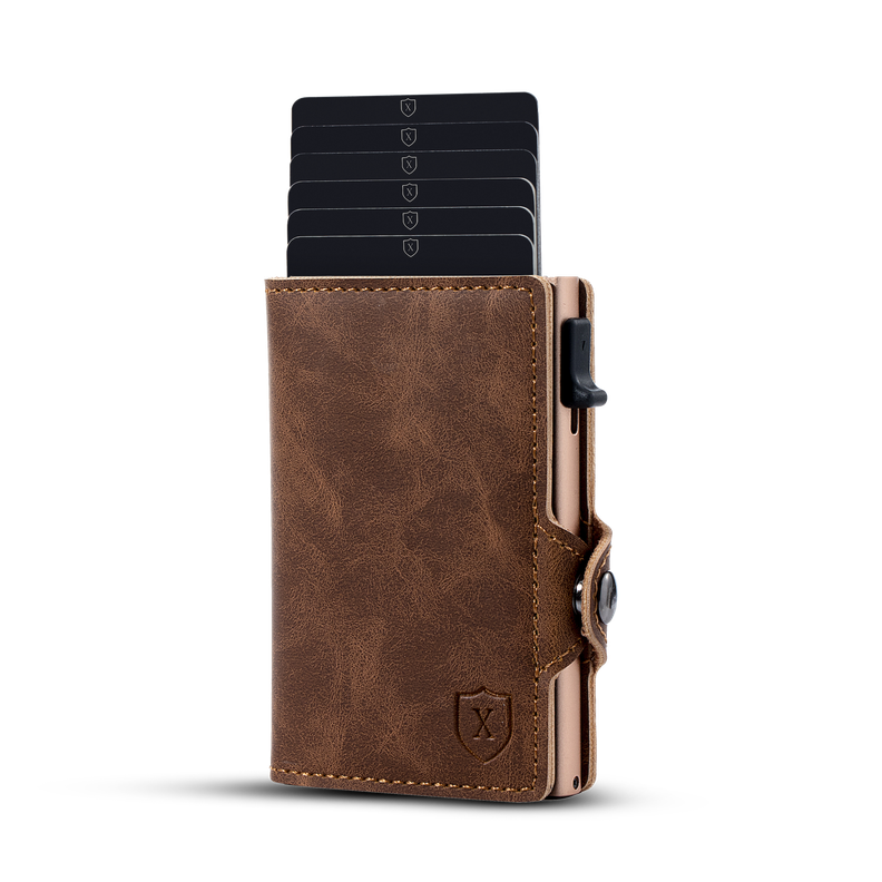Billetera Tarjetero Gold Brown | Xclusive.-0