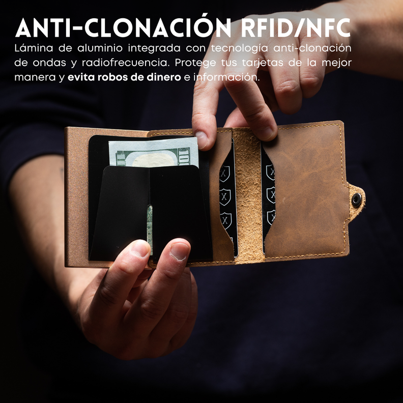 Billetera Tarjetero Gold Brown | Xclusive.-2