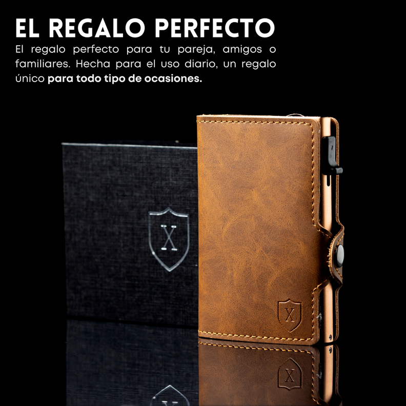Billetera Tarjetero Gold Brown | Xclusive.-5