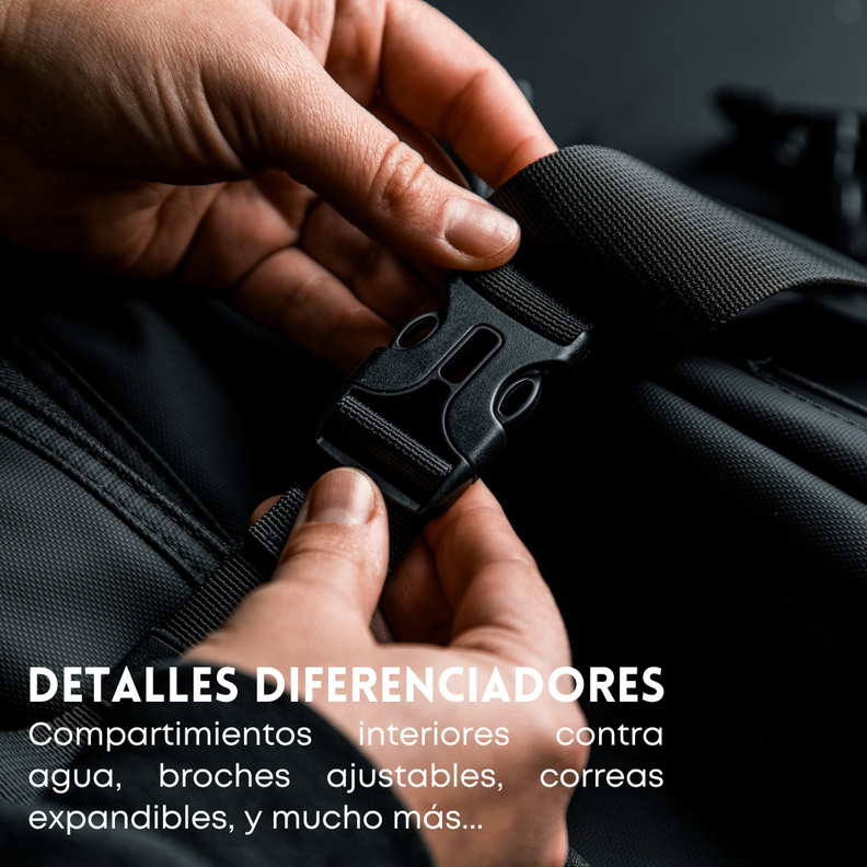 Bolso Deportivo de Lujo Impermeable 35L Negro | Xclusive-4