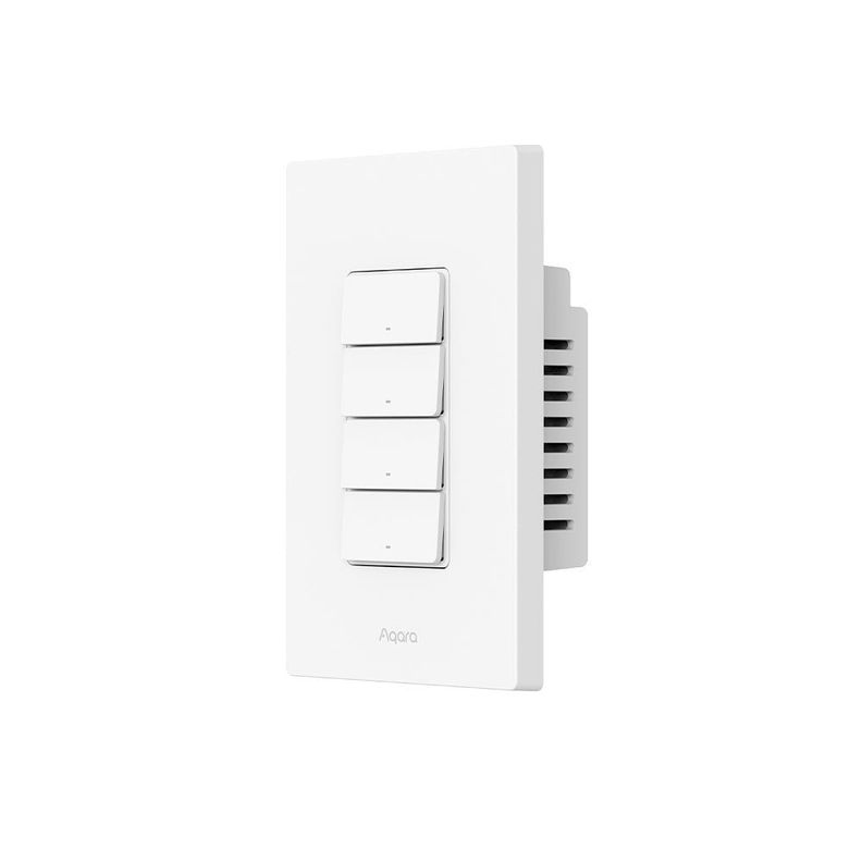 Interruptor de Luz H2 US 4 Botones y 3 Canales Blanco