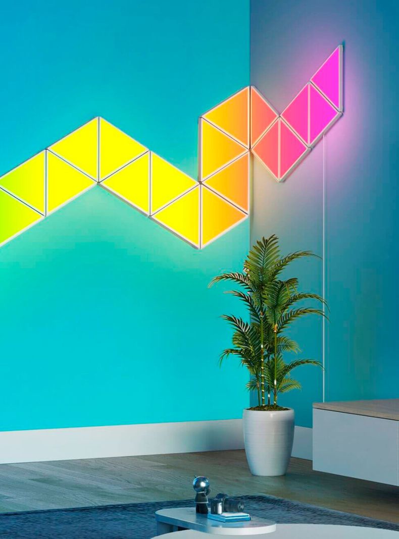 10 Paneles de Luz Triangulares Glide-2