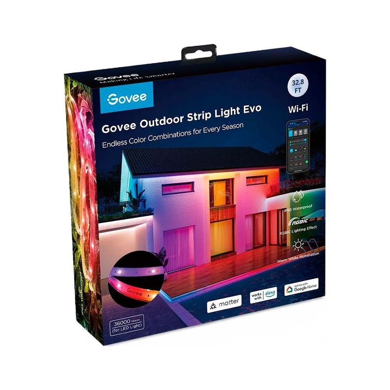 Luces Led de Exterior RGBICW WiFi y BLE 10 Mts