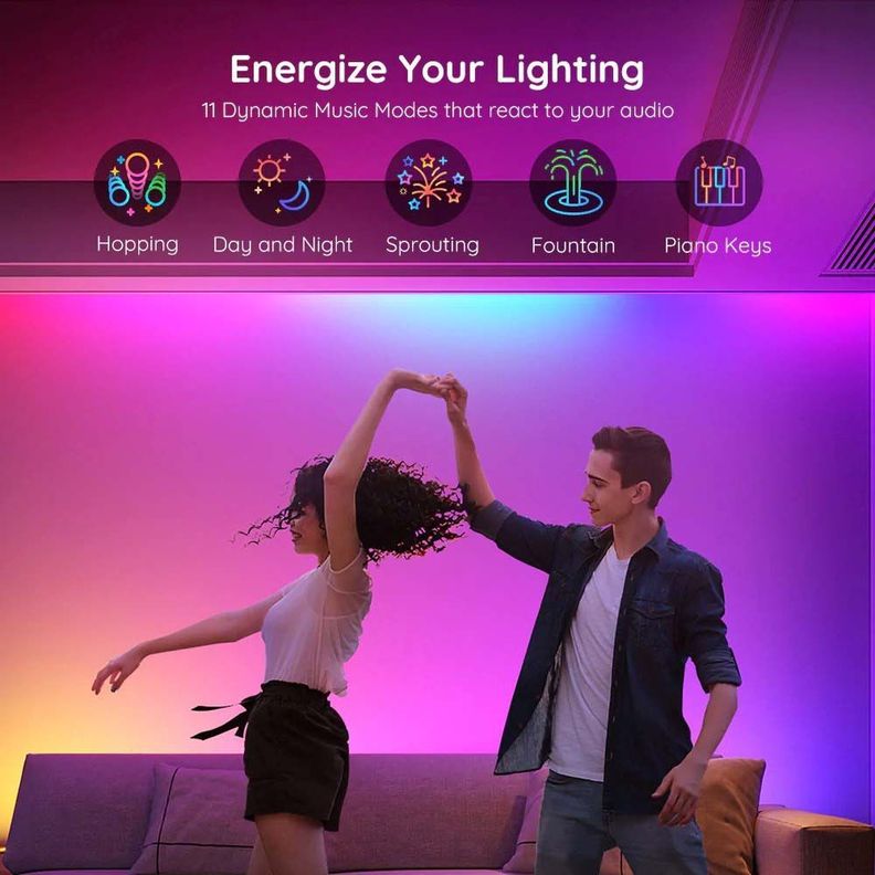 Tira de luces LED RGBIC Basic Wi-Fi + Bluetooth-4