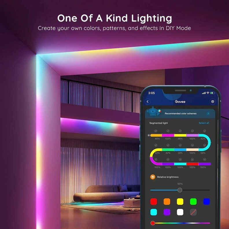 Tira de luces LED RGBIC Basic Wi-Fi + Bluetooth-2