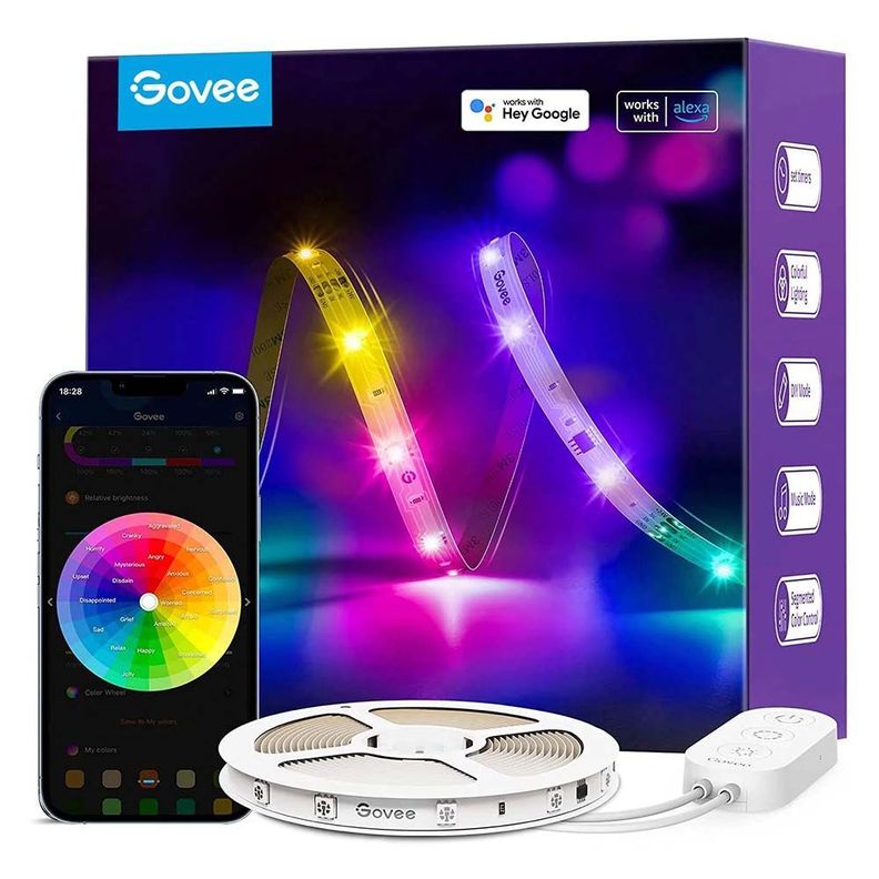 Tira de luces LED RGBIC Basic Wi-Fi + Bluetooth-0