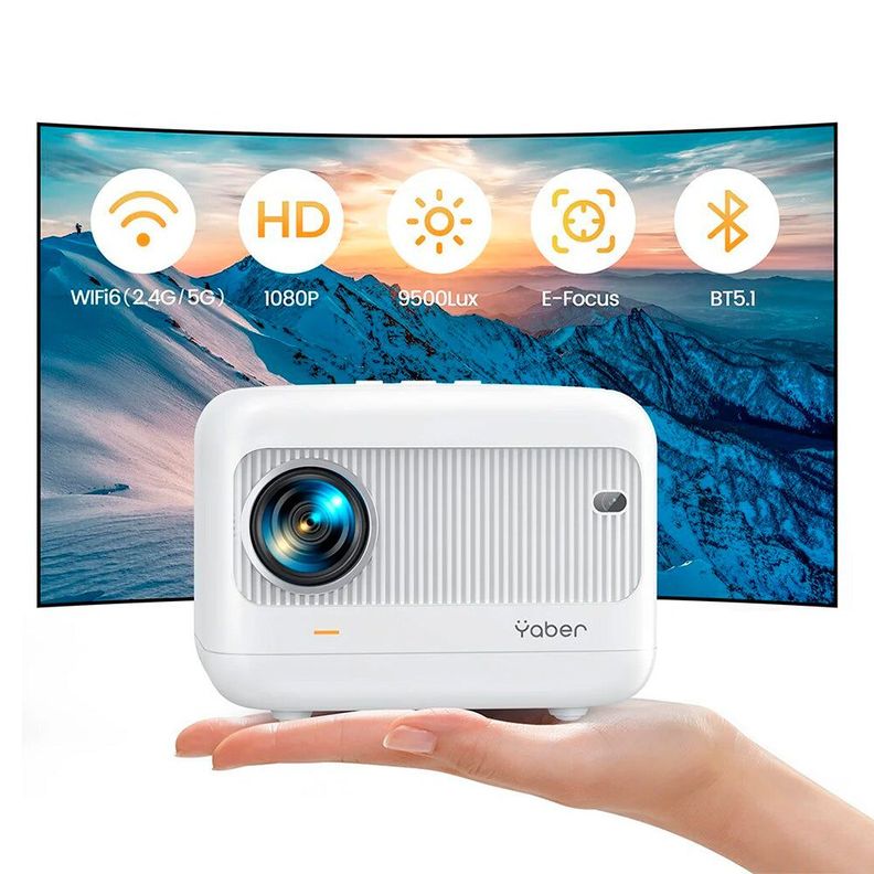 Mini Proyector L1 WiFi y Bluetooth 720p - Blanco-4