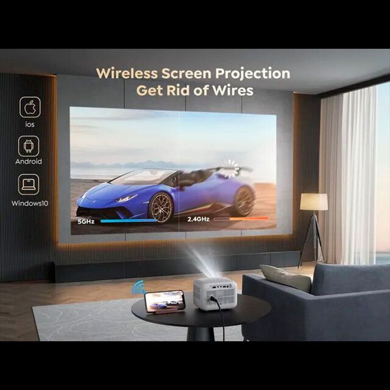 Mini Proyector L1 WiFi y Bluetooth 720p - Blanco-7