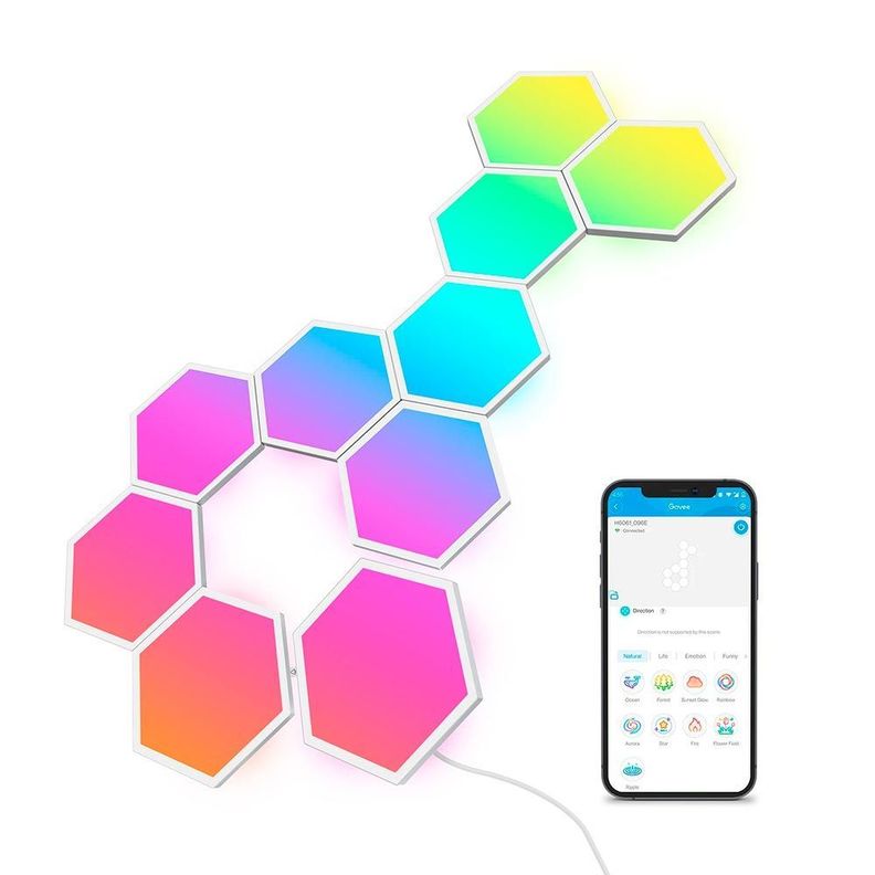 10 Paneles de Luz Hexagonales Glide-0