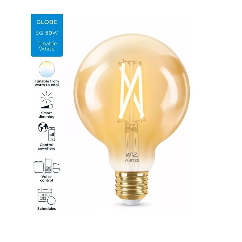 Ampolleta WiFi de filamento ámbar 7W G95 220V E27-1