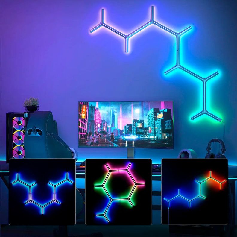 Luces de Pared Glide en Y RGBIC 7 Paneles -4