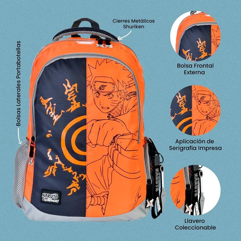 MOCHILA PREMIUM ORIGINAL NARUTO SHIPPUDEN NARUTO JINCHURIKI-3