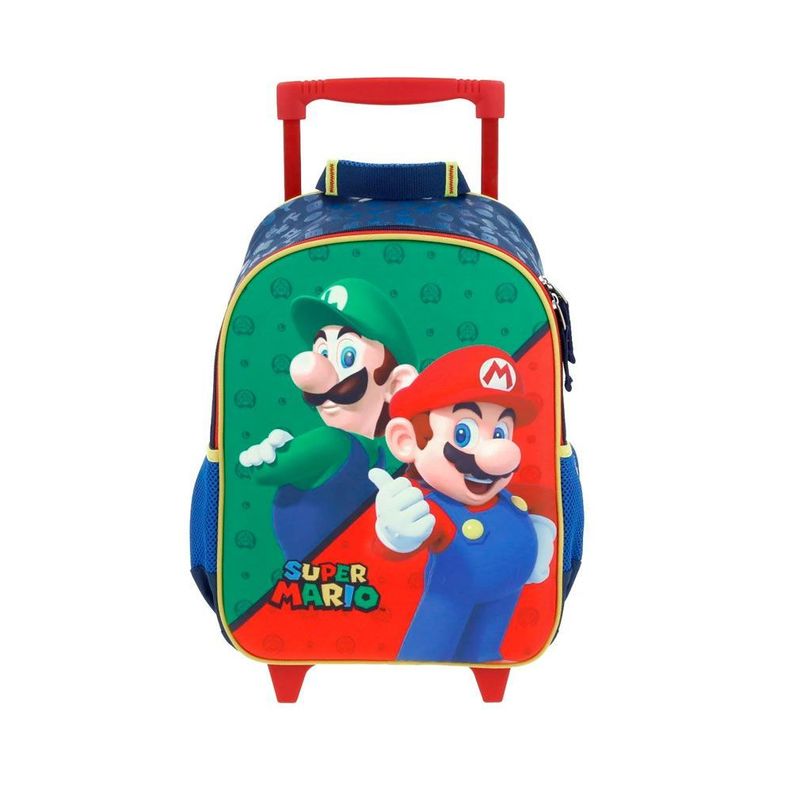 MOCHILA RUEDAS INFANTIL ORIGINAL SUPER MARIO BROS MARIO & LUIGI-2