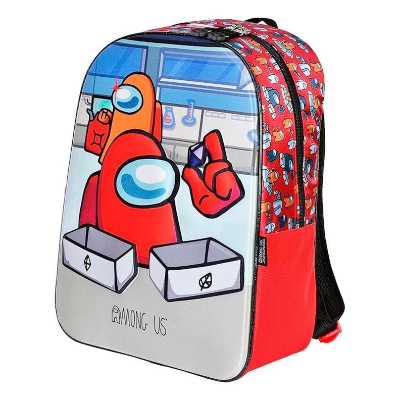 MOCHILA ORIGINAL AMONG US INFANTIL ROJO-0