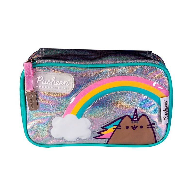 ESTUCHE LAPICES ORIGINAL NIÑA PUSHEEN THE CAT ARCOIRIS-1