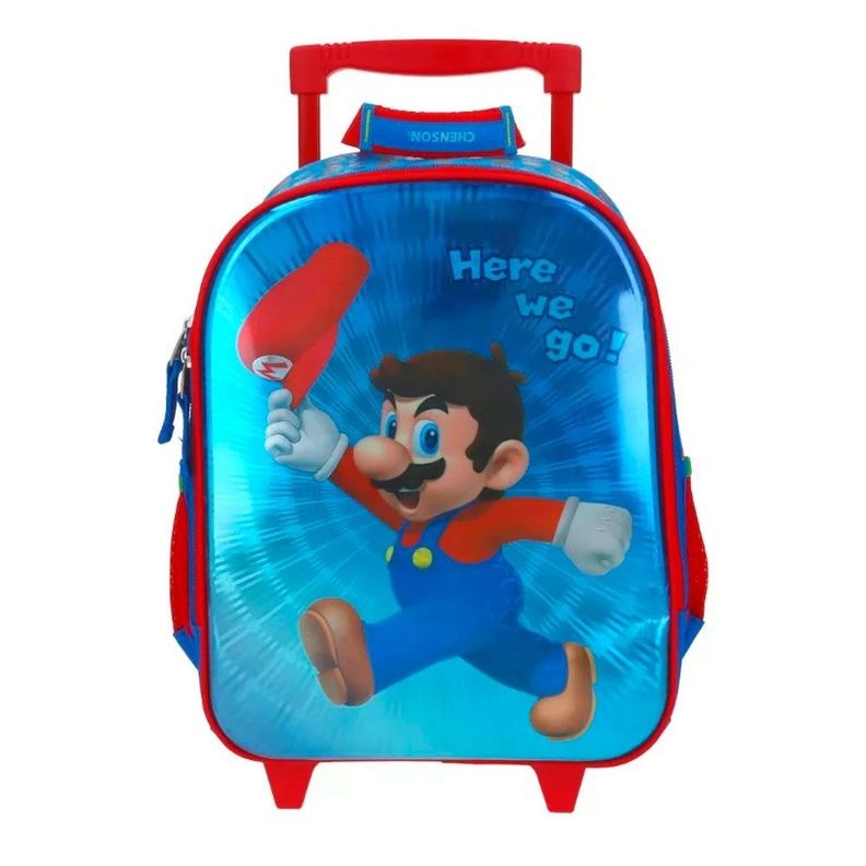 MOCHILA CON RUEDAS PEQUEÑA INFANTIL ORIGINAL SUPER MARIO-1