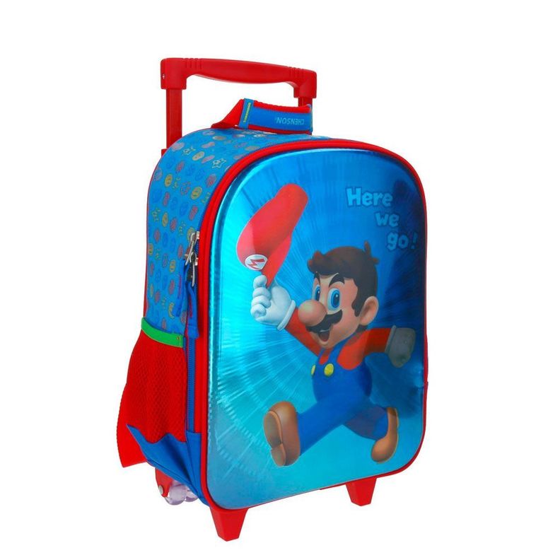 MOCHILA CON RUEDAS PEQUEÑA INFANTIL ORIGINAL SUPER MARIO-3