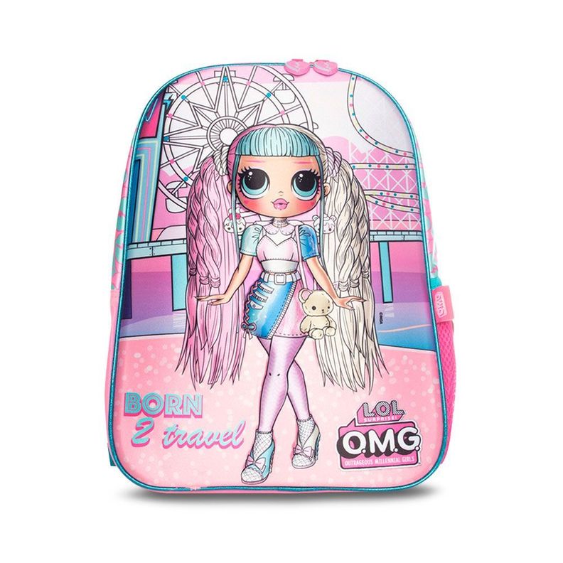 MOCHILA ORIGINAL OMG LOL SURPRISE 3D EVA ROSA OMG015-BP288A-0