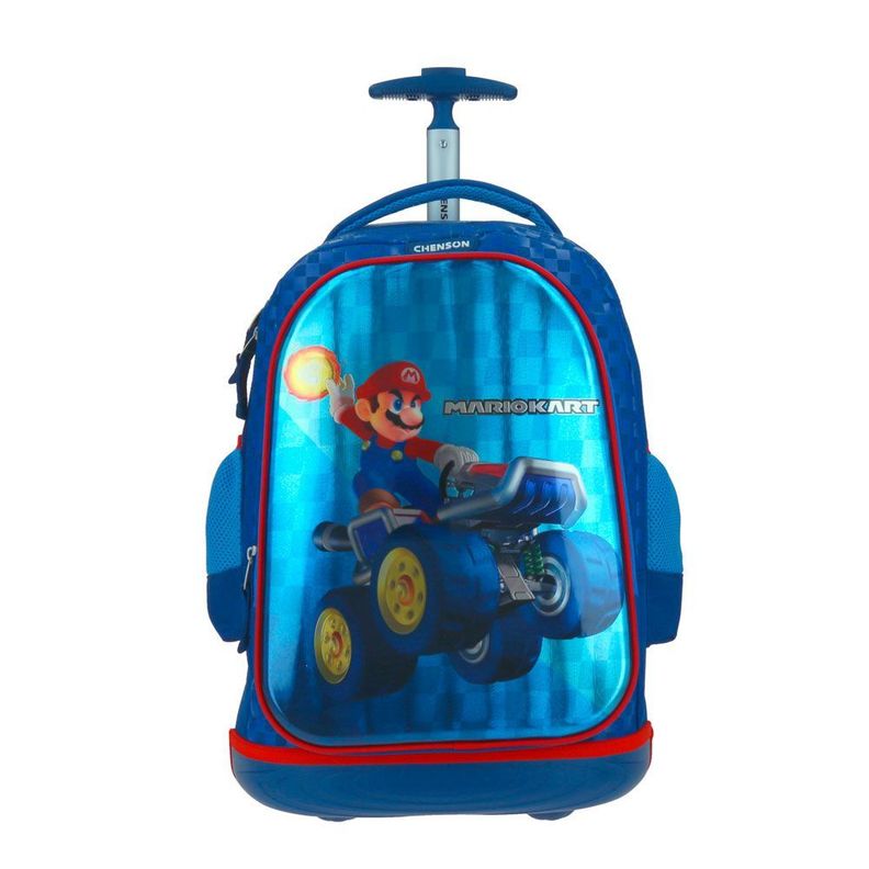 MOCHILA CON RUEDAS GRANDE INFANTIL ORIGINAL SUPER MARIO KART-0