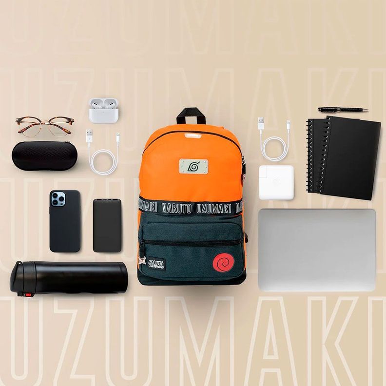 MOCHILA PREMIUM ORIGINAL NARUTO SHIPPUDEN NARUTO UZUMAKI V4-4